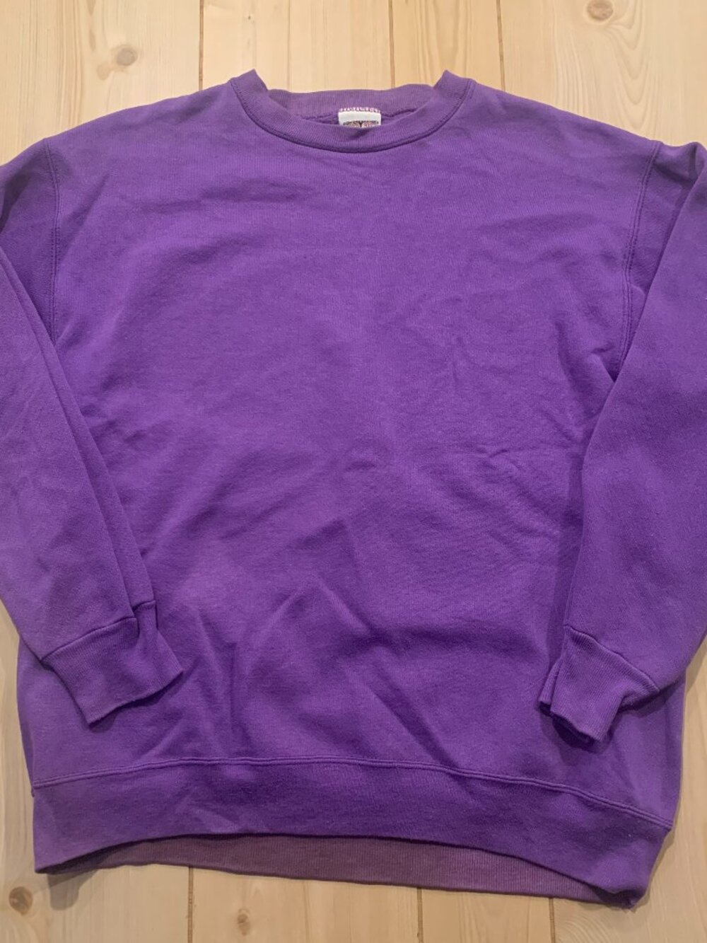 Vintage 90s 20/20 Sport Retro Casual Blank Plain Solid Purple Sweatshirt Size M